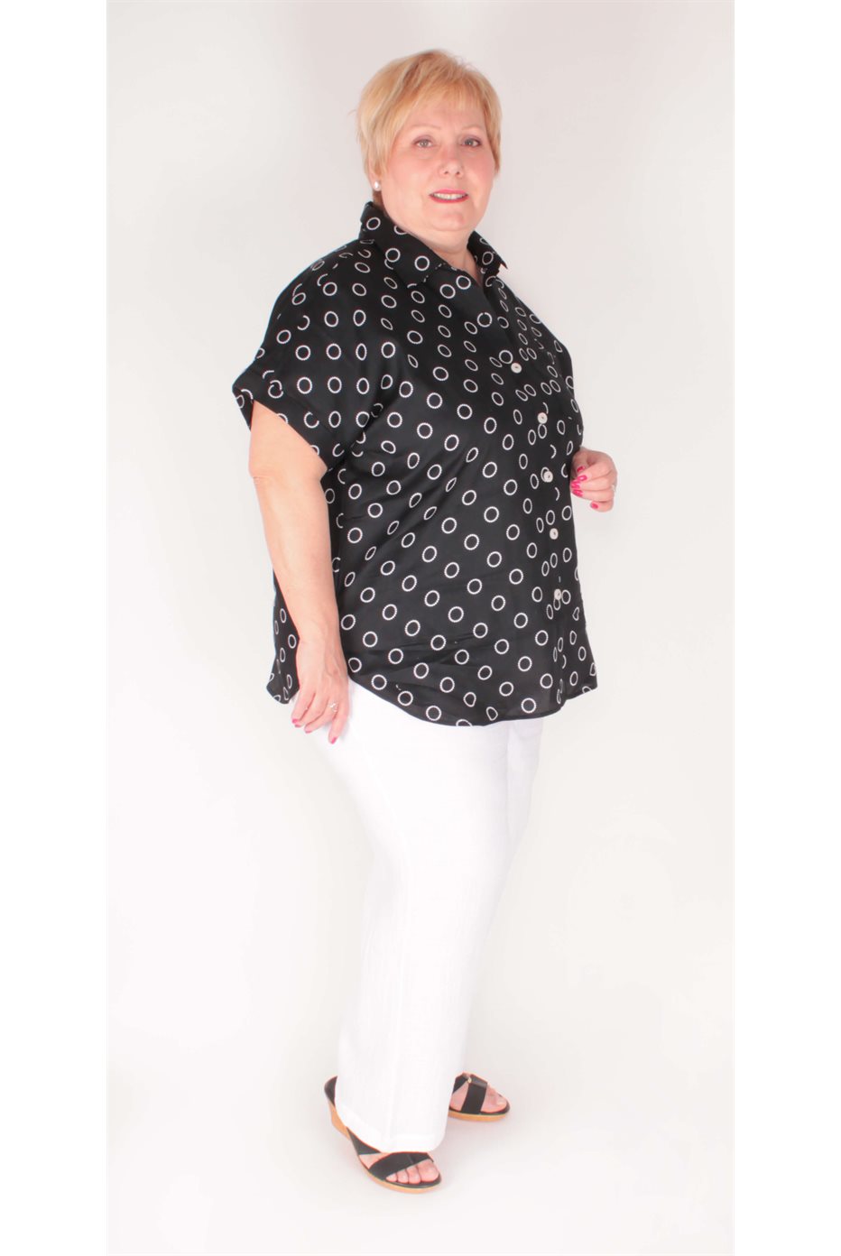 Chemise à manches courtes à cercles Abigail